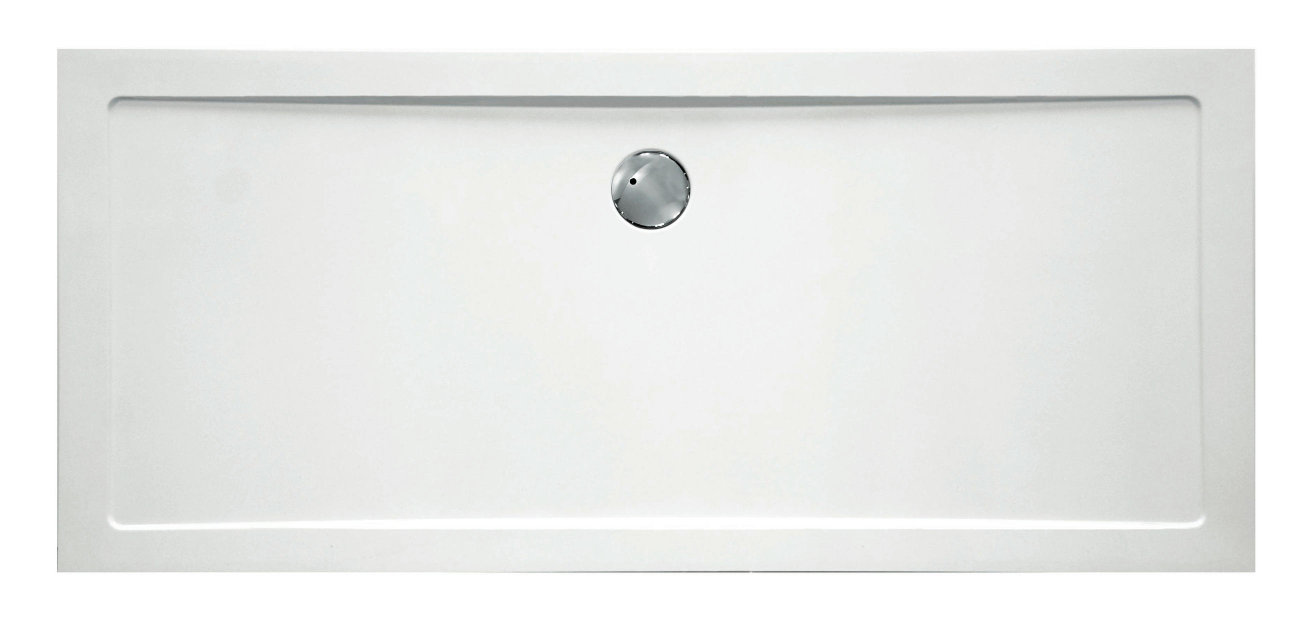 DUSCHTASSE Weiß   - Weiß, KONVENTIONELL, Kunststoff (90/3,5/180cm) - Sanotechnik