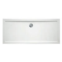 DUSCHTASSE Weiß   - Weiß, KONVENTIONELL, Kunststoff (90/3,5/180cm) - Sanotechnik