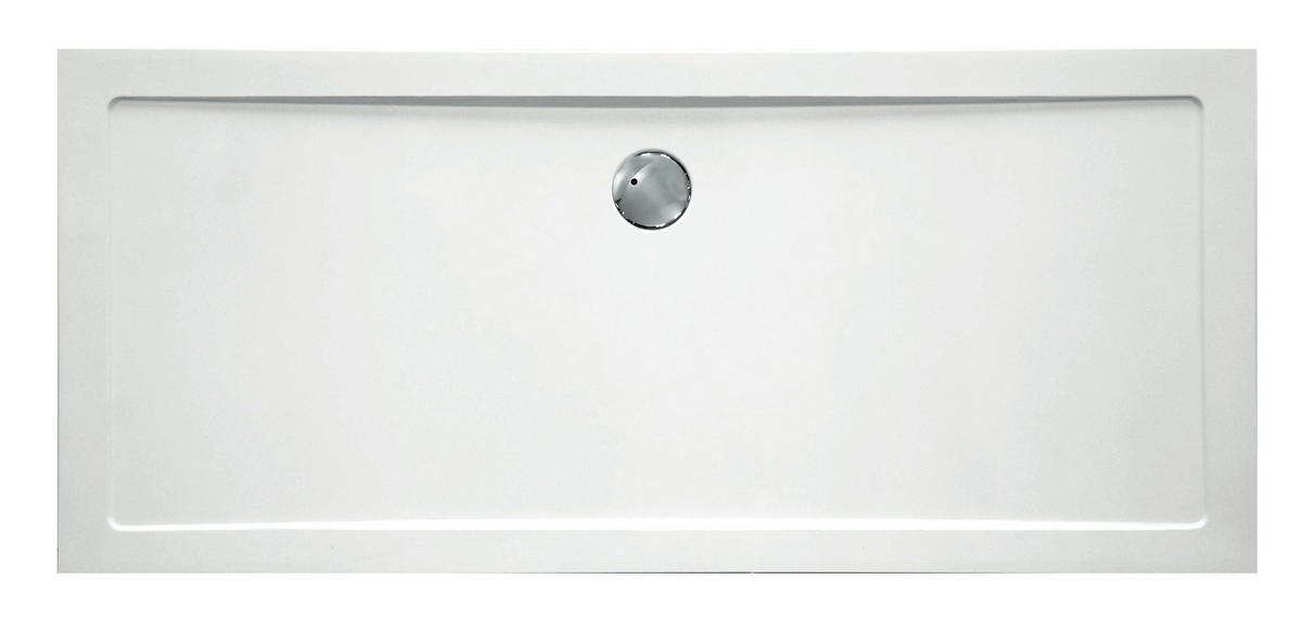 DUSCHTASSE Weiß   - Weiß, KONVENTIONELL, Kunststoff (90/3,5/180cm) - Sanotechnik