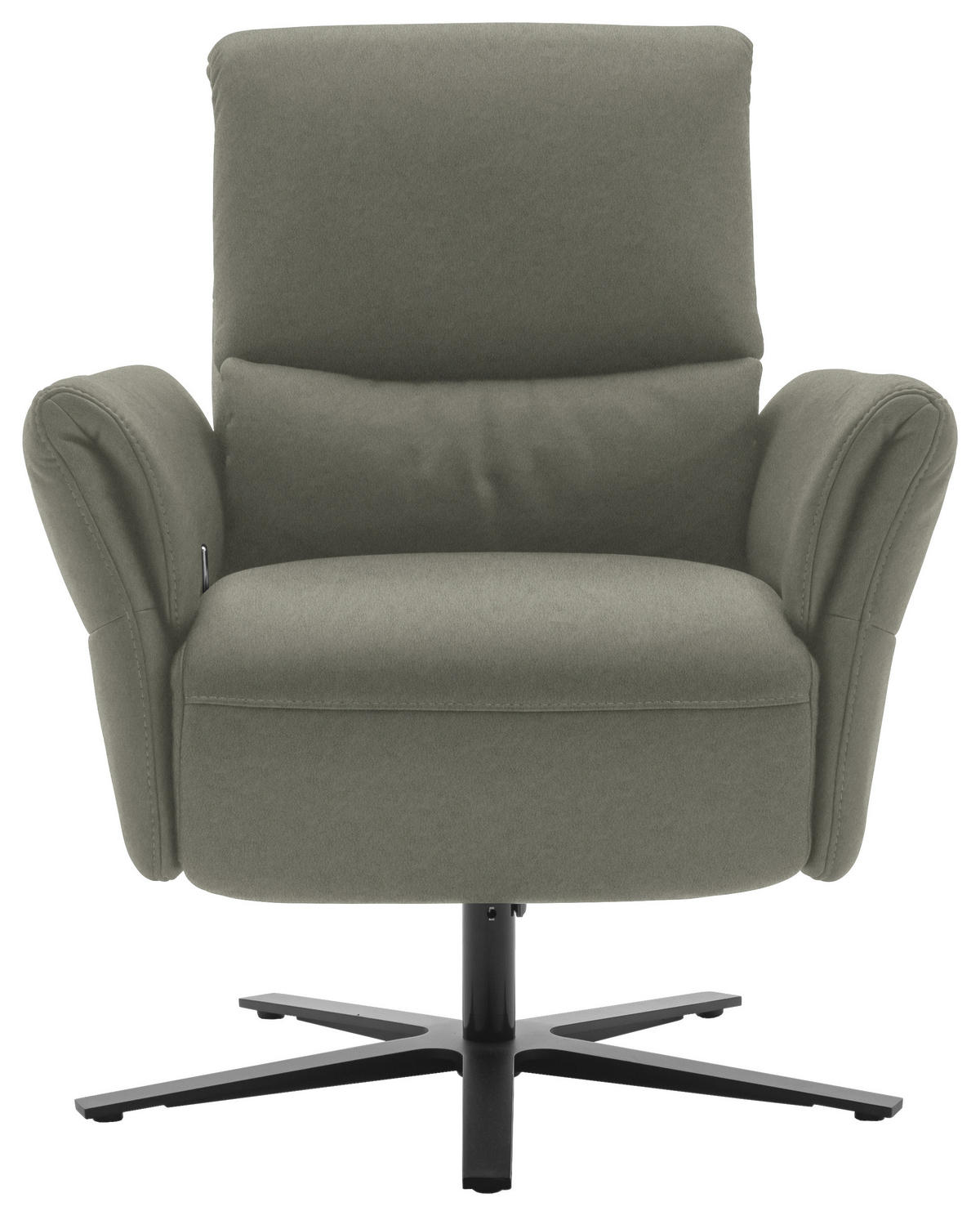 RELAXSESSEL in Leder Grau  - Schwarz/Grau, Design, Leder/Metall (81/118/82cm) - Schöner Wohnen