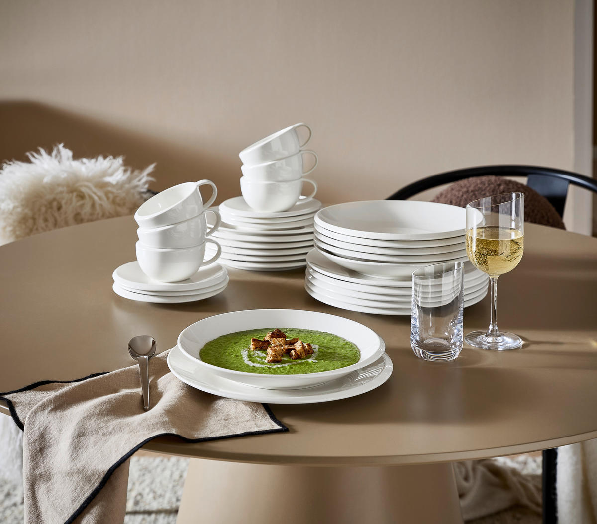 ASZTALI ÉTKÉSZLET 12 részes  - fehér, Konventionell, kerámia - Villeroy & Boch