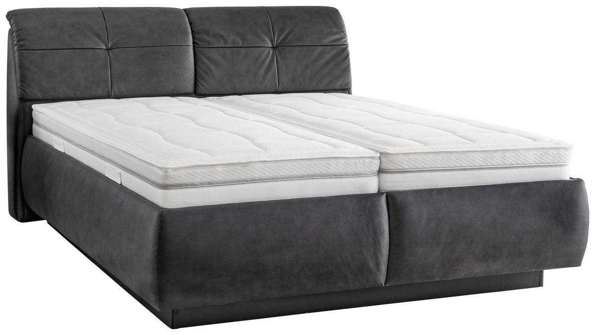 POLSTERBETT Bettkasten, Lattenroste, Matratzen Anthrazit 180/200 cm  - Anthrazit/Schwarz, KONVENTIONELL, Holz/Holzwerkstoff (180/200cm) - Beldomo - Sleep