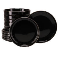 SERVIS Nordic Festive Schwarz 12 delar  - svart/guldfärgad, Basics, keramik - Creatable