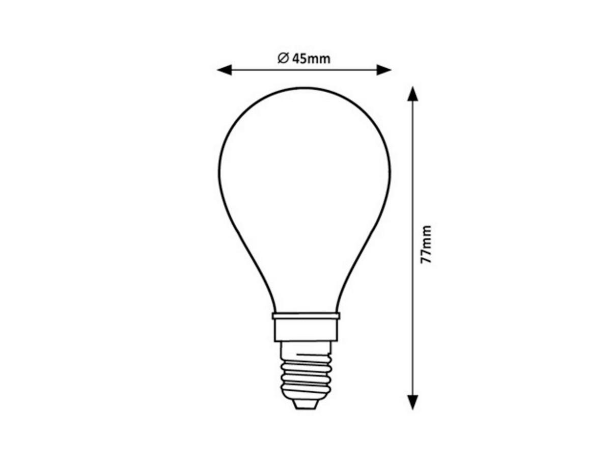 LED FILAMENT ŽARULJA - prozirno, Basics, staklo (4.5/7.7cm)