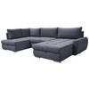 ECKSOFA Grau Velours  - Chromfarben/Grau, Design, Kunststoff/Textil (173/322/174cm) - Livetastic