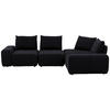 ECKSOFA in Velours Anthrazit  326/236 cm  - Anthrazit/Schwarz, Design, Kunststoff/Textil (326/236cm) - Xora