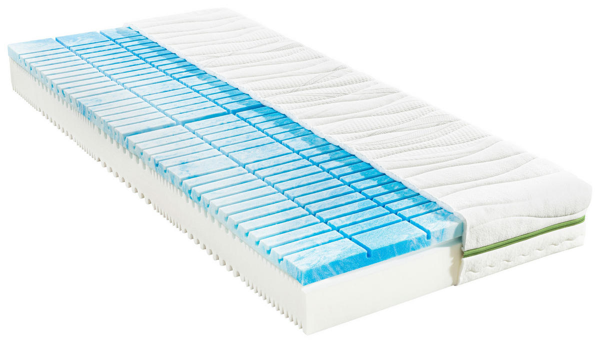 KOMFORTSCHAUMMATRATZE 90/200 cm Höhe ca. 20 cm  - Weiss, Basics, Textil (90/200cm) - Valnatura