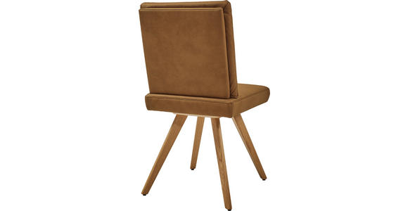 STUHL in Mikrofaser Textil, Holzwerkstoff - Schlammfarben/Eichefarben, Design, Holzwerkstoff/Textil (46/94/58cm) - Dieter Knoll