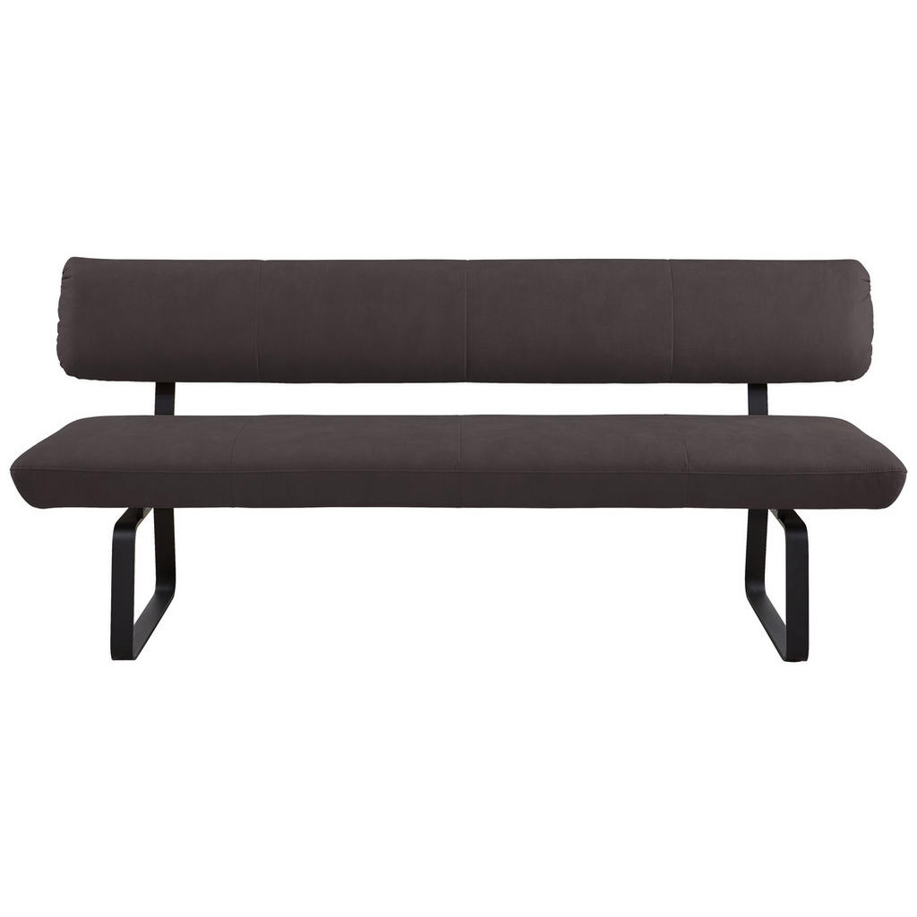 Thumbnail - Venjakob Sitzbank, Anthrazit, Mokka, Metall, Textil, 3-Sitzer, 200x88x68 cm, Goldenes M, Made in Germany, Dgm, Lederausw...