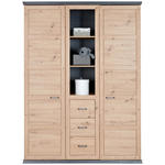 BABYKLEIDERSCHRANK Benton  - Eichefarben/Dunkelgrau, Natur, Holzwerkstoff/Kunststoff (154/209,2/60,2cm) - My Baby Lou