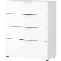 KOMODA, bílá, 83/102/42 cm - bílá/černá, Moderní, kov/kompozitní dřevo (83/102/42cm) - Premium Living