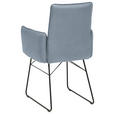 ARMLEHNSTUHL  in Stahl Mikrofaser  - Blau/Schwarz, Design, Textil/Metall (61/91/60cm) - Dieter Knoll