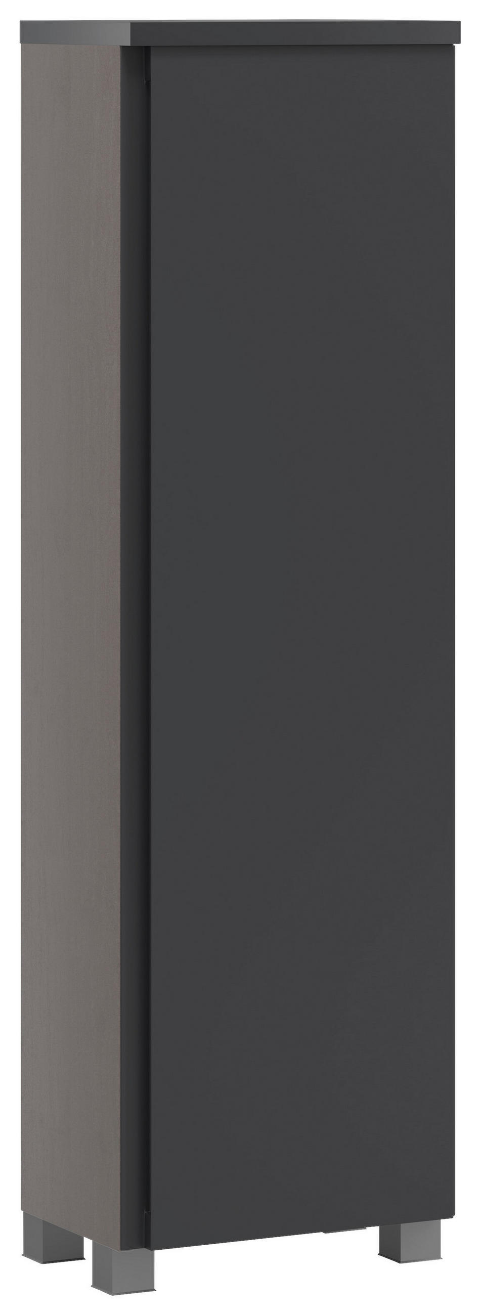 MIDISCHRANK 40/130/35 cm  - Silberfarben/Graphitfarben, Modern, Holzwerkstoff/Kunststoff (40/130/35cm) - Held