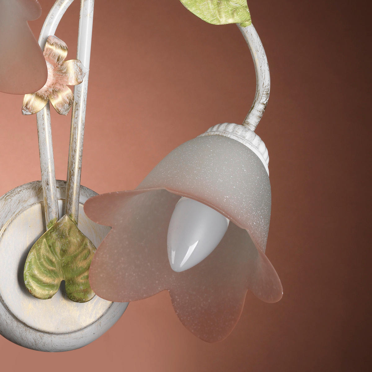 WANDLEUCHTE 30/25/40 cm   - Weiß, ROMANTIK / LANDHAUS, Glas/Metall (30/25/40cm)