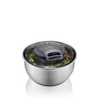 SALATSCHLEUDER PULLIT  - Edelstahlfarben/Transparent, Design, Kunststoff/Metall (25/18,5cm) - Gefu