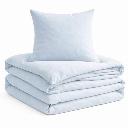 BETTWÄSCHE Kyoto Flachgewebe 140/200 cm  - Hellblau, Basics, Textil (140/200cm) - Bio:Vio