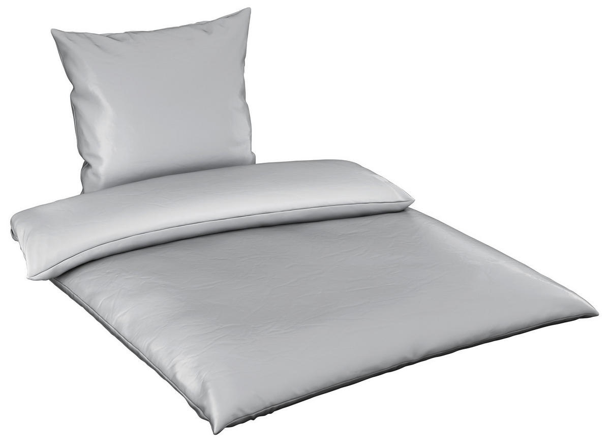 BETTWÄSCHE Segesta Satin 200/200 cm  - Grau, MODERN, Textil (200/200cm) - Novel