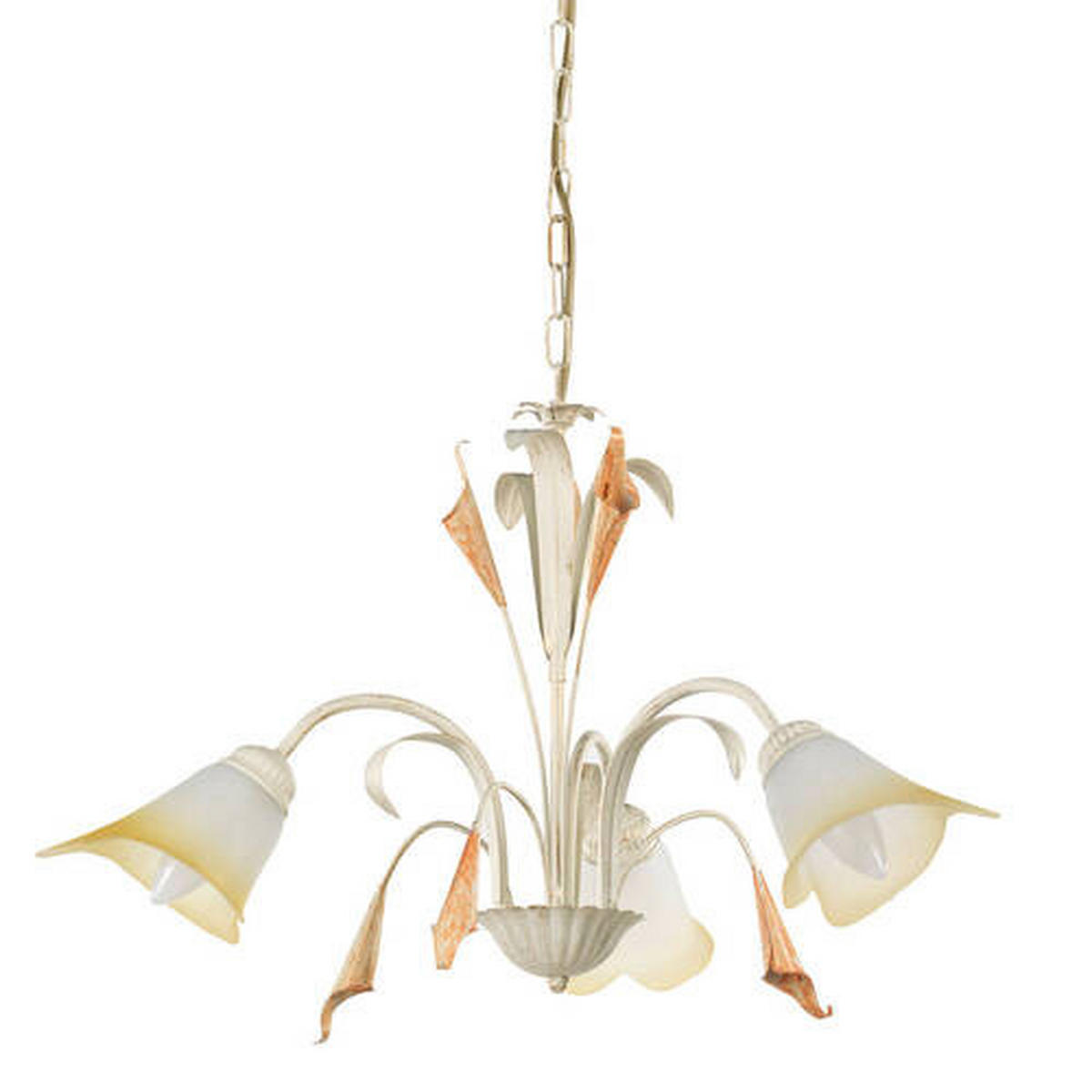 LUSTER, 60/100 cm  - biela, Natur, kov/sklo (60/100cm)
