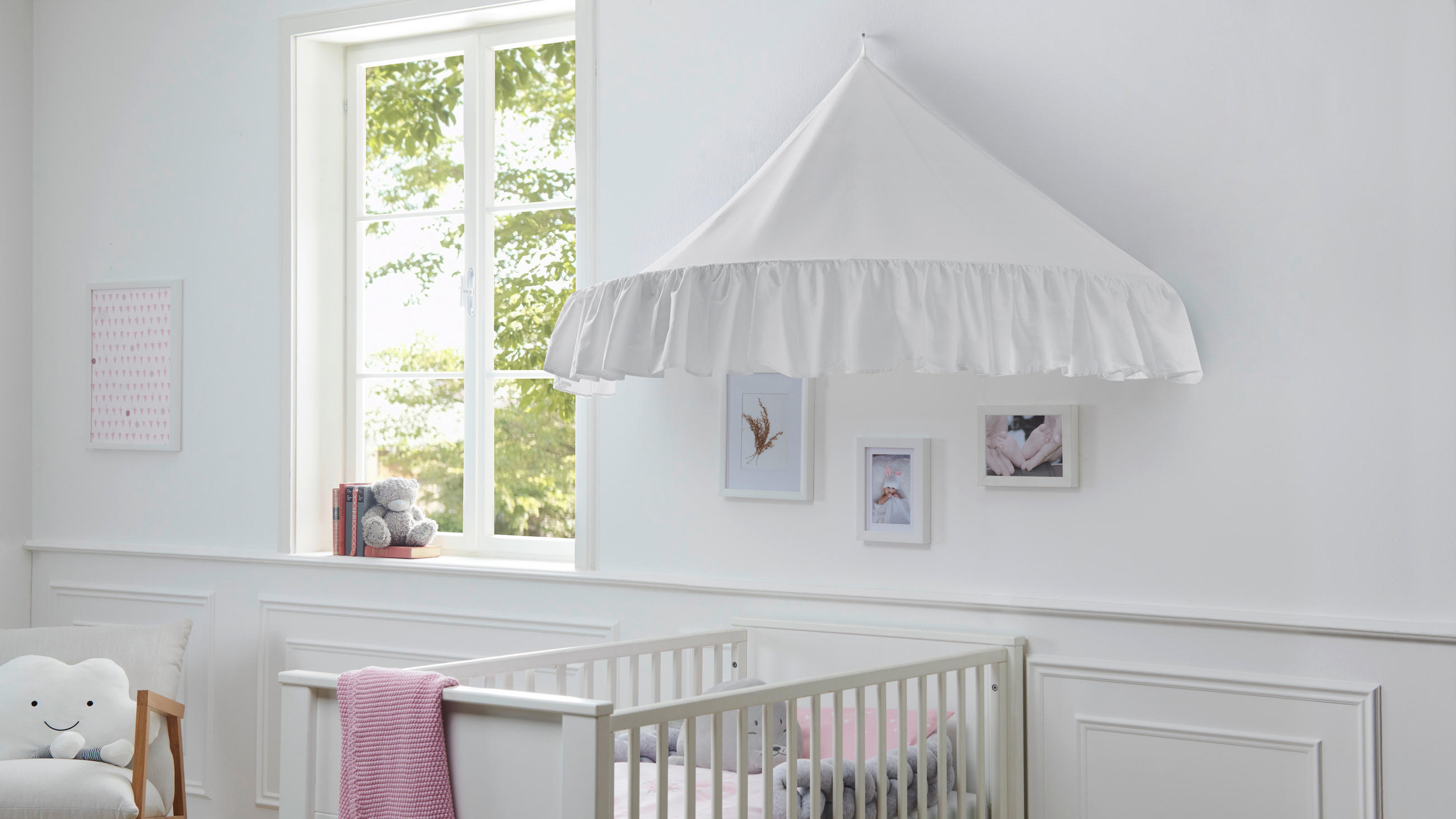 BALDACHIN - Weiß, Basics, Textil (55/78/145cm) - My Baby Lou