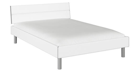 BETT 140/200 cm in Weiß - Alufarben/Weiß, Design, Metall (140/200cm) - Carryhome