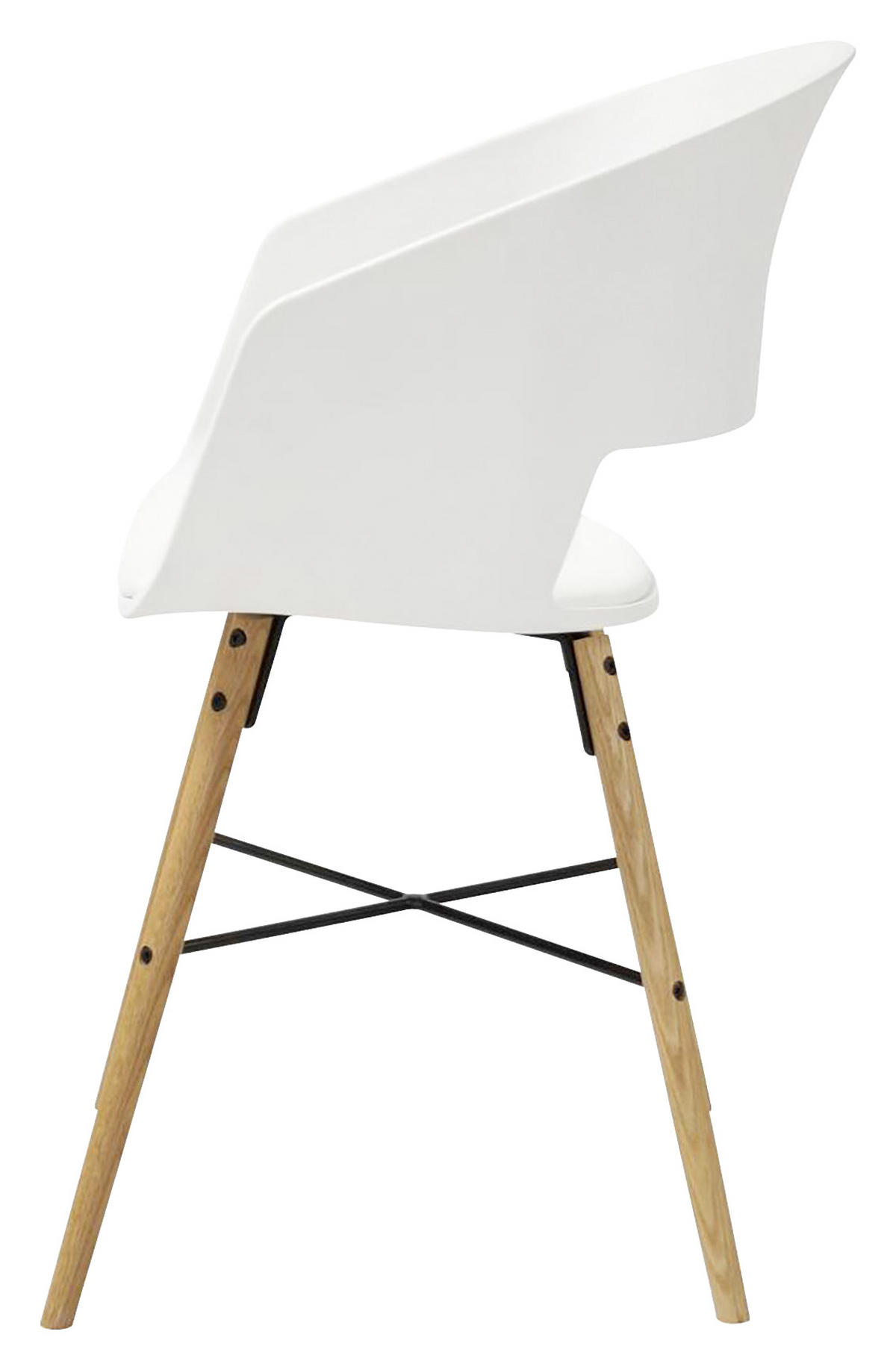 ARMLEHNSTUHL  in Lederlook  - Buchefarben/Schwarz, LIFESTYLE, Holz/Kunststoff (51,5/80,5/52cm) - Livetastic