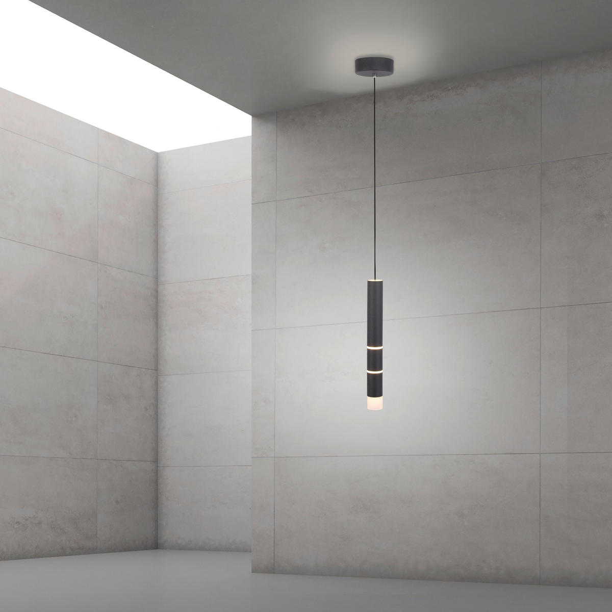 VISEČA LED-SVETILKA   /540 lm/3000 K// - črna, Design, kovina/umetna masa (12/12/120cm)