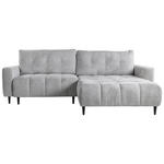 ECKSOFA in Chenille Hellgrau  - Hellgrau/Schwarz, KONVENTIONELL, Holz/Textil (266/180cm) - Carryhome