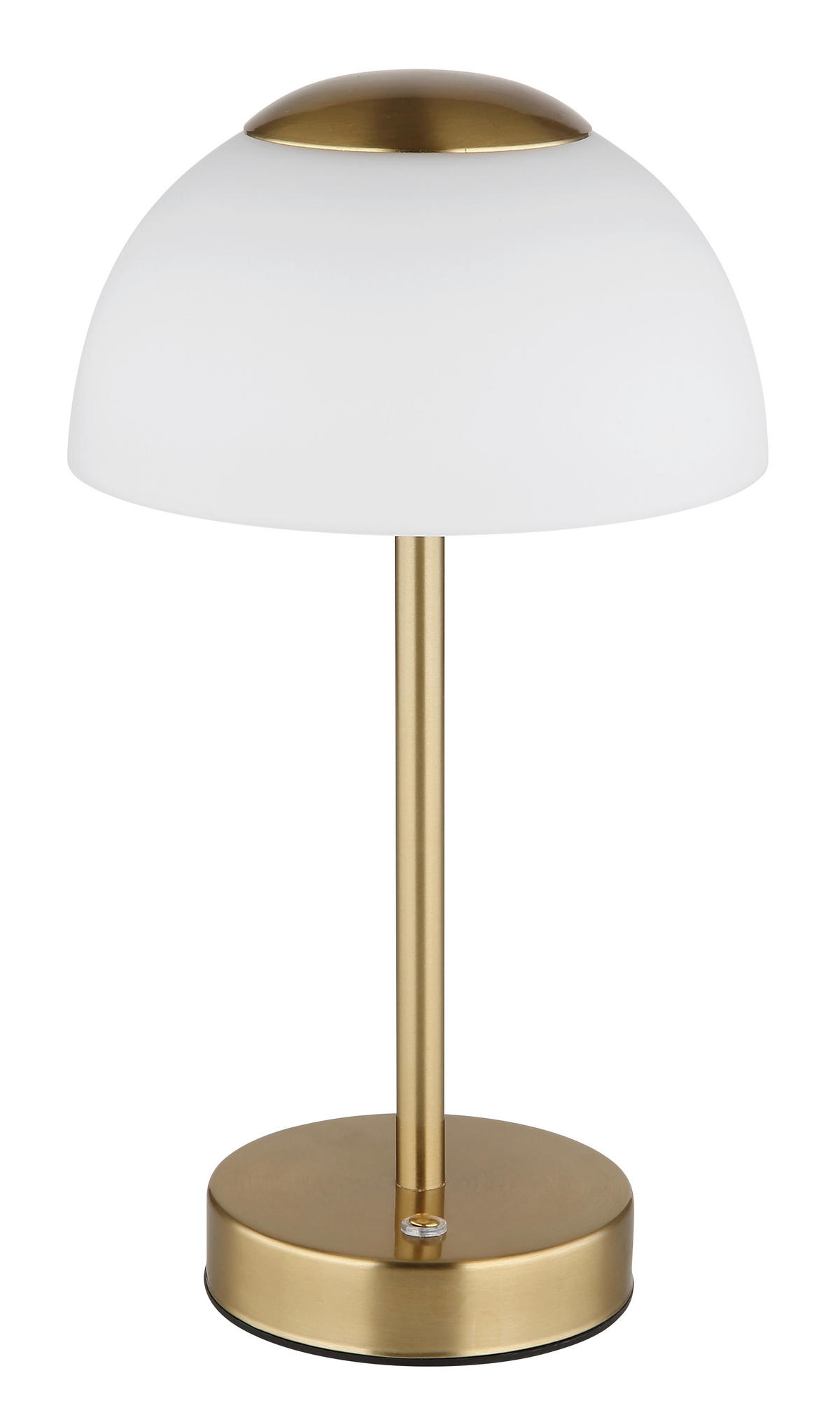 STOLNÍ LAMPA NA BATERIE, dotykový stmívač, 15/31 cm  - bílá/barvy mosazi, Konvenční, kov/plast (15/31cm)