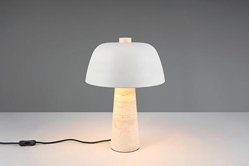 STONA LAMPA - svetlosiva/bež, Osnovno, kamen/metal (29/41cm)