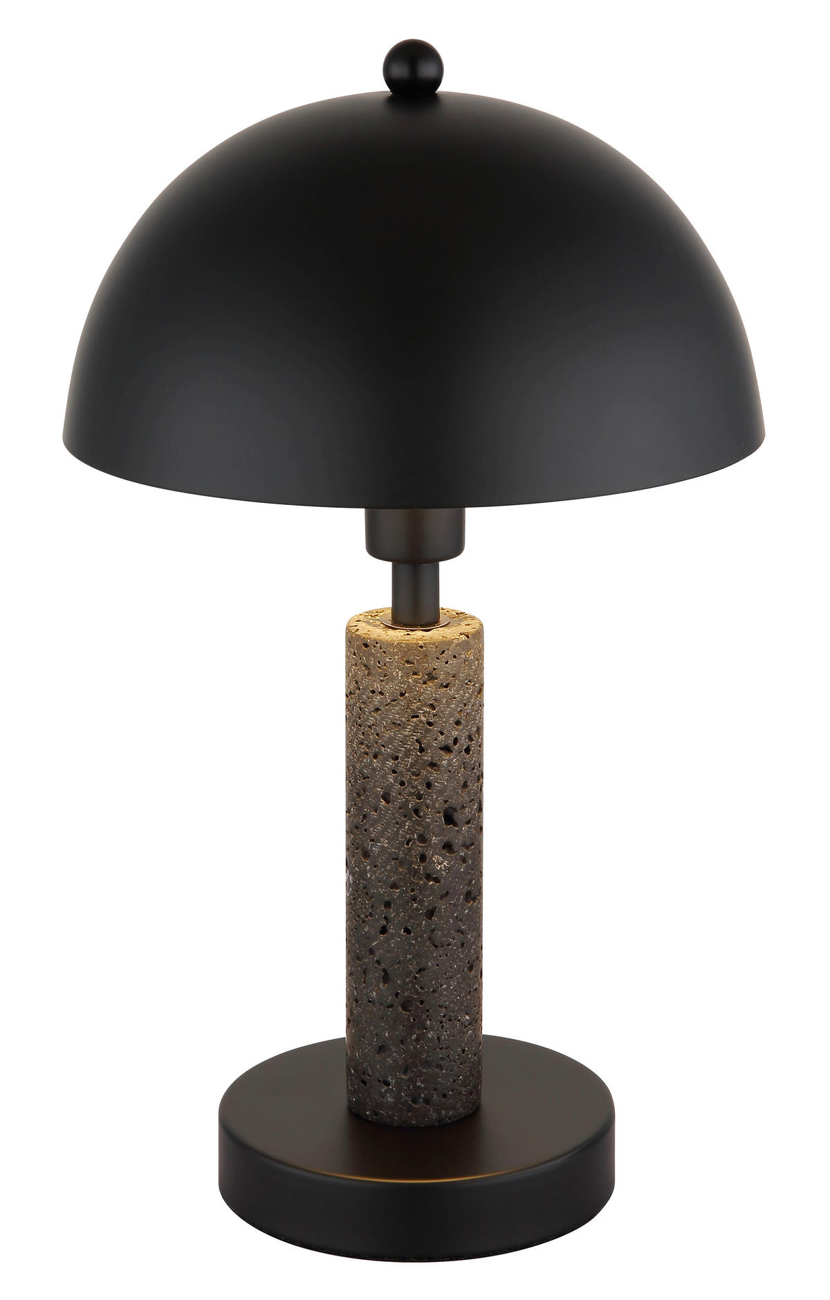 TISCHLEUCHTE Janie 20/34 cm  - Schwarz, Design, Kunststoff/Stein (20/34cm) - Globo