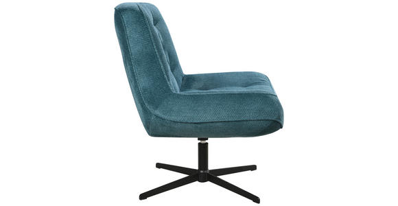 SESSEL in Struktur Pastellblau  - Pastellblau/Schwarz, Design, Holz/Textil (71/83/79cm) - Carryhome