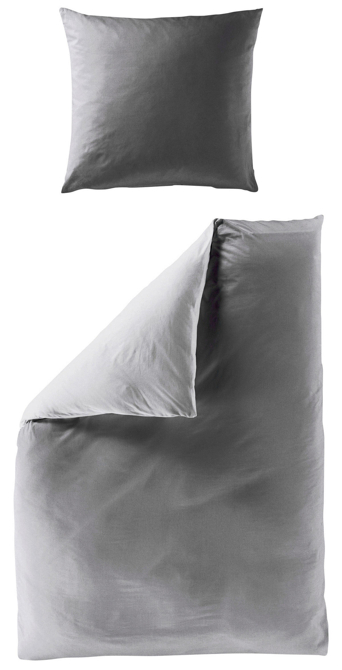 BETTWÄSCHE Renforcé 240/220 cm  - Grau, KONVENTIONELL, Textil (240/220cm) - Bierbaum