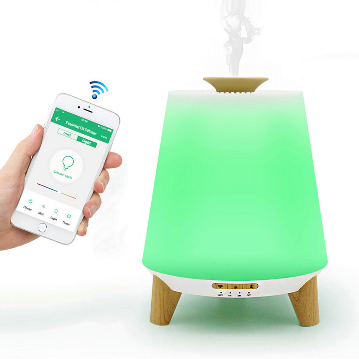 LUFTBEFEUCHTER DN-829 WIFI  - Ahornfarben/Weiß, KONVENTIONELL, Kunststoff (17,6/22,5cm) - Atrigo