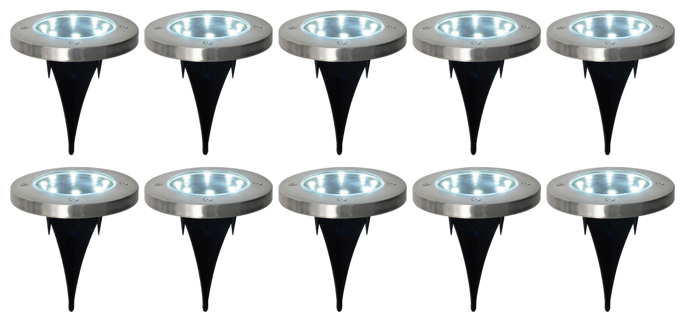 SOLARLEUCHTE 11,8/13 cm   - Edelstahlfarben/Schwarz, LIFESTYLE, Kunststoff/Metall (11,8/13cm) - Ambia Garden