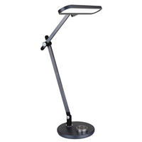 LED-SCHREIBTISCHLEUCHTE 57,5/37/53 cm   - Dunkelgrau/Opal, Design, Kunststoff/Metall (57,5/37/53cm) - Globo