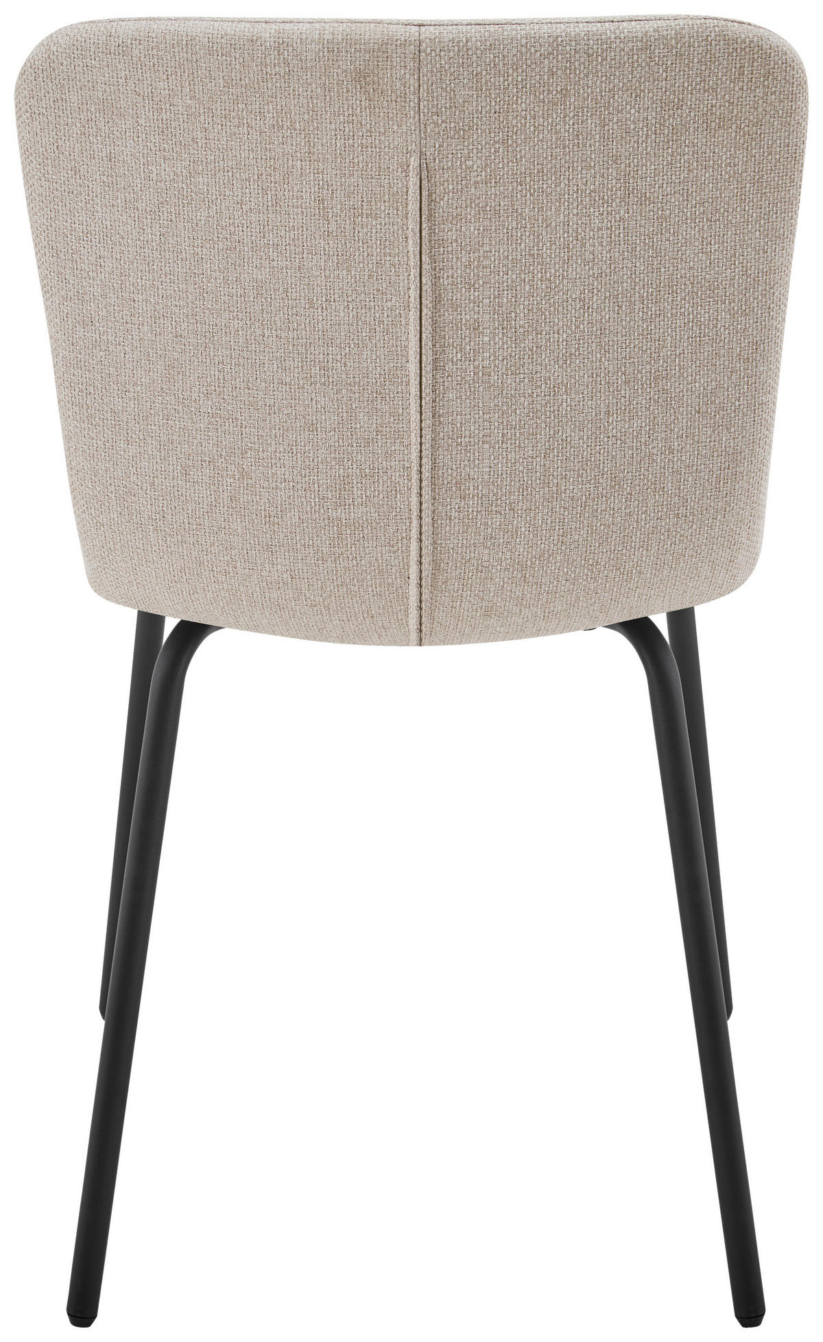 STUHL   Webstoff  Schwarz, Taupe  - Taupe/Schwarz, Design, Textil/Metall (45/79/53cm) - Stylife