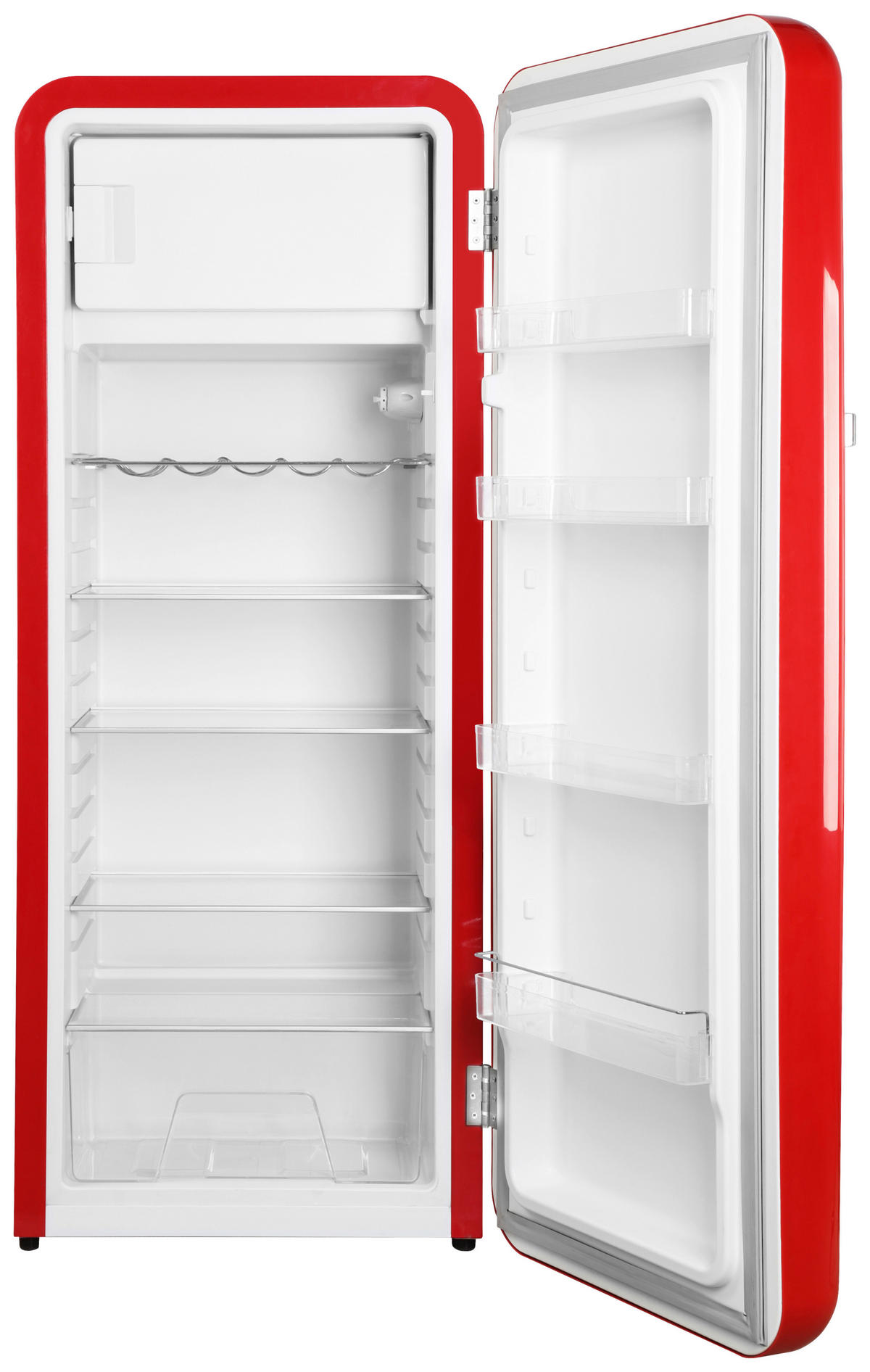 KÜHLSCHRANK 60/152,4/63 cm FRESCOLINO CLASSIC 281L  - Rot, Design, Kunststoff (60/152,4/63cm) - Trisa Electronics