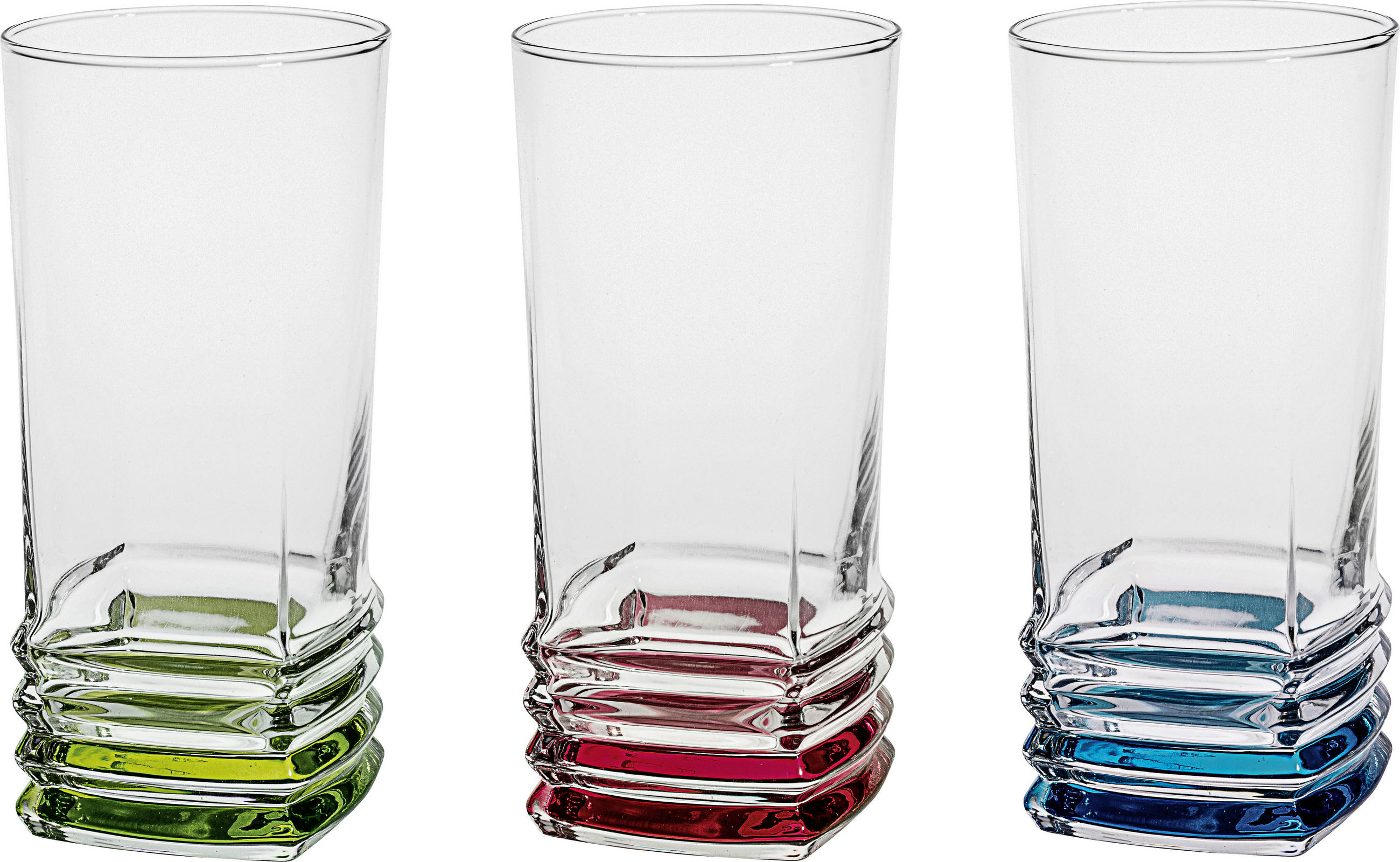 ČAŠA ZA PRODUŽENA PIĆA  335 ml  - prozirna/tirkizna, Osnovno, staklo (6,8/14cm) - Homeware