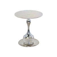 BEISTELLTISCH 45/45/51 cm Chromfarben rund  - Chromfarben, Design, Glas/Metall (45/45/51cm) - MID.YOU