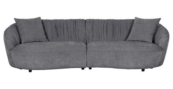 MEGASOFA  in Flachgewebe Dunkelgrau  - Dunkelgrau/Schwarz, Design, Kunststoff/Textil (260/76/115cm) - Landscape
