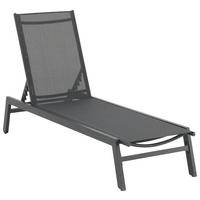 SONNENLIEGE 55/92/164 cm  - Anthrazit, Design, Textil/Metall (55/92/164cm) - Ambia Garden