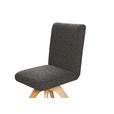 STUHL drehbar - Dunkelgrau/Eichefarben, KONVENTIONELL, Holz/Textil (47/89/60cm) - Linea Natura