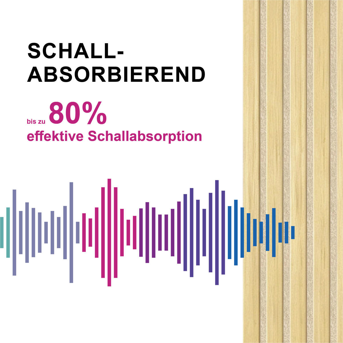 AKUSTIKPANEEL Echtholz Lean  - Eichefarben/Beige, KONVENTIONELL, Holz/Kunststoff (120/56/1.6cm) - Novel