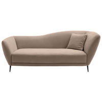 RÉCAMIERE Taupe Chenille Zierkissen, Rücken echt  - Taupe/Schwarz, KONVENTIONELL, Textil/Metall (224/70/97cm) - Hom`in