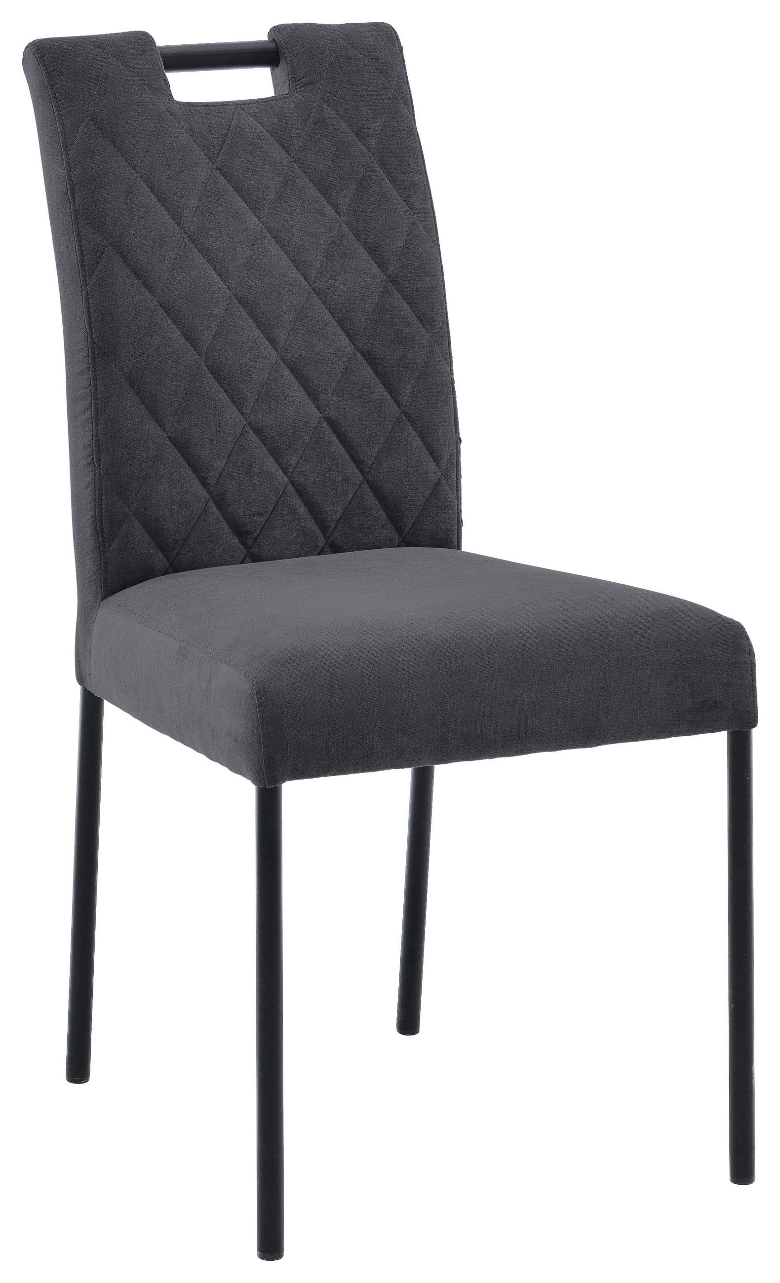 STUHL Webstoff Dunkelgrau  - Dunkelgrau, KONVENTIONELL (46/91/61cm) - Carryhome