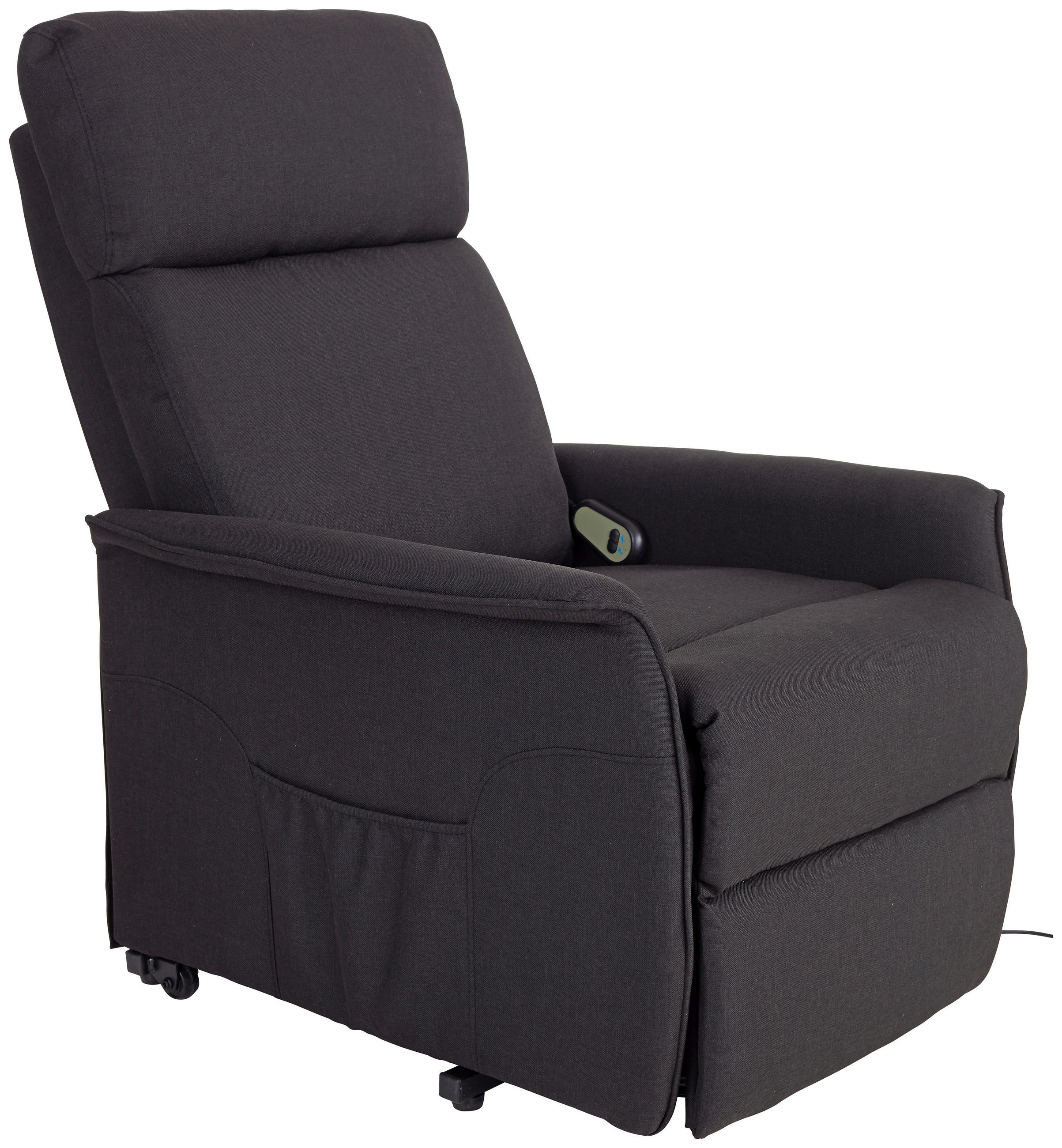 FOTELJA ZA GLEDANJE TELEVIZORA 66/80-97/90-159,5 cm , crna  - siva/crna, Konvencionalno, metal/tekstil (66/80-97/90-159,5cm) - Ti'me