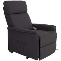 TV FOTELJA metal, tekstil  crna   - siva/crna, Konvencionalno, metal/tekstil (66/80-97/90-159,5cm) - Ti'me