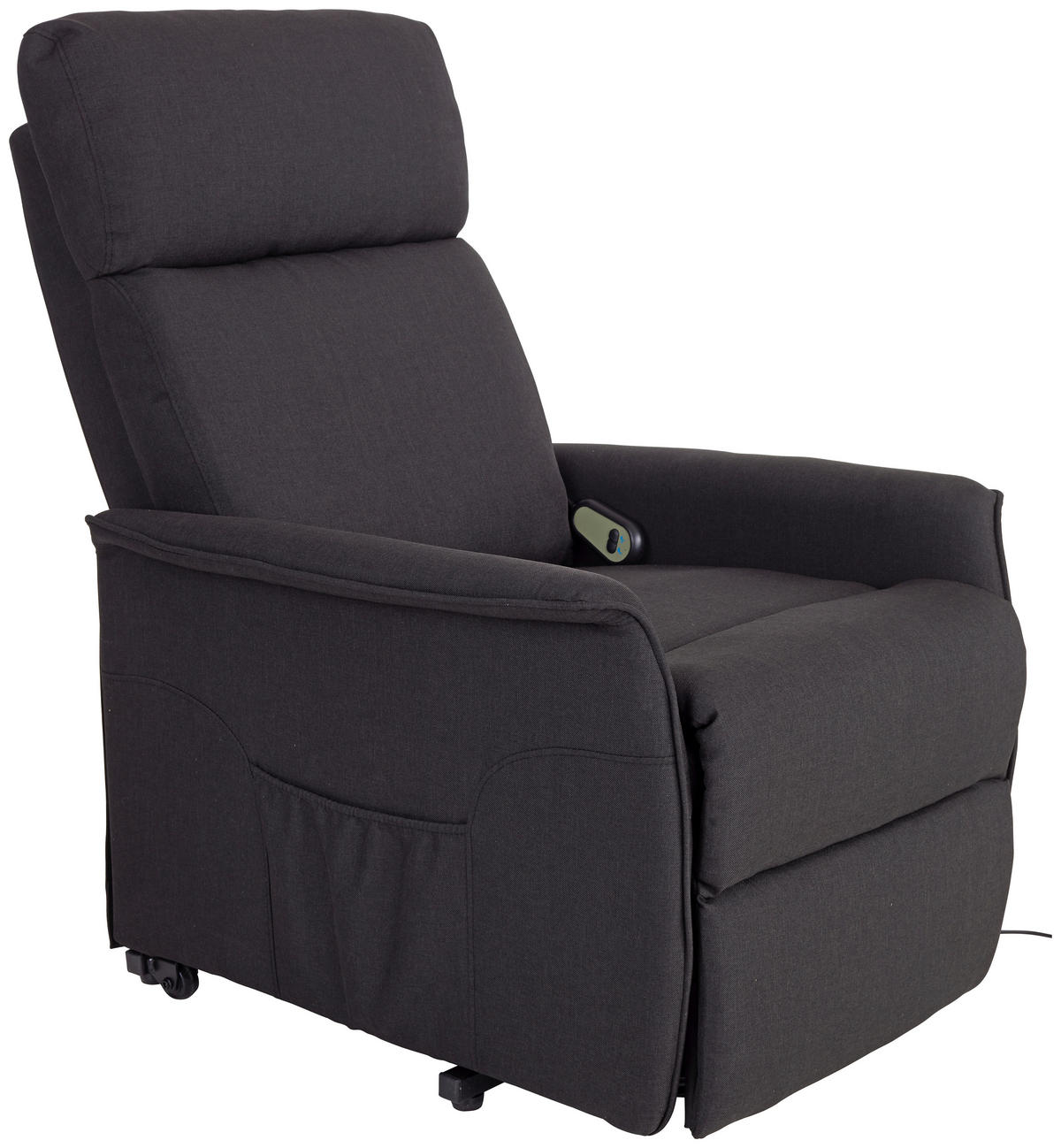 TV FOTELJA metal, tekstil  crna   - siva/crna, Konvencionalno, metal/tekstil (66/80-97/90-159,5cm) - Ti'me