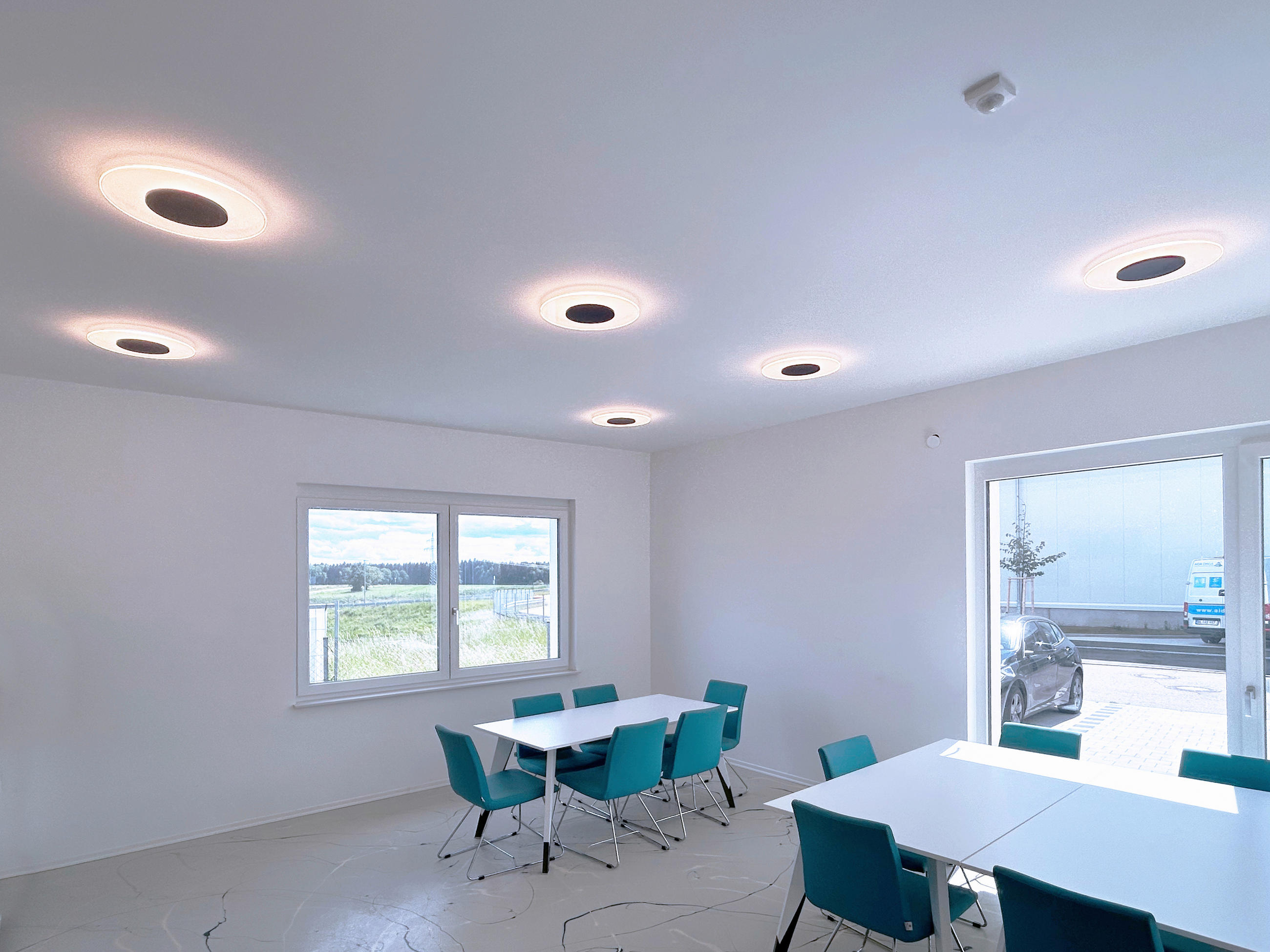 LED-DECKENLEUCHTE    37/37/4,5 cm  - Blau, Konventionell, Kunststoff (37/37/4,5cm)