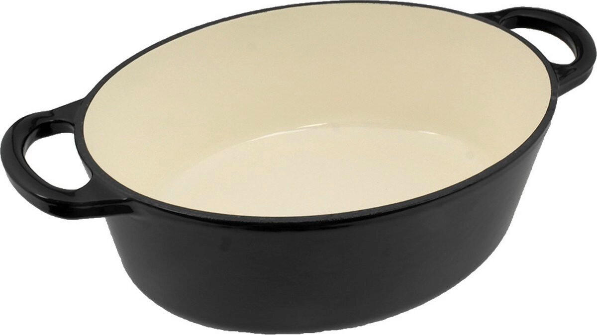 PLITKA ŠERPA  4.3 l  - crna, Osnovno, metal (36,5cm)